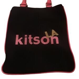 Kitson LA Tote Purse Shoulder Bag Pink Black